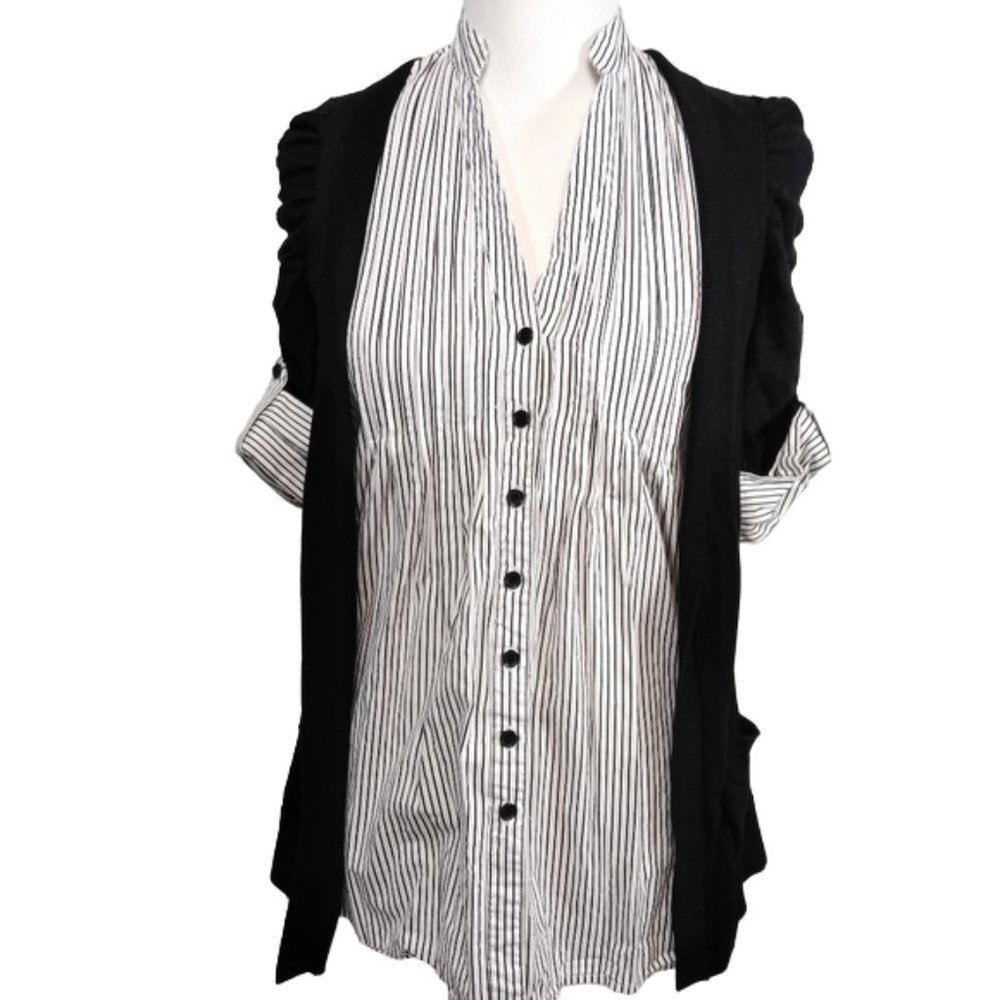 INC International Concepts Stripped Shirt Size S
